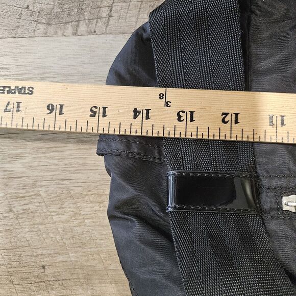 Franco Sarto Black Bag Handbag Purse Multi-Colored Polka Dot Rainbow Inner - Picture 6 of 9